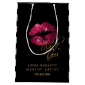 Hot-roze lipstick & White Stripes - Hartelijk dank Medium Cadeauzakje (Achterkant)