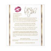 Hot-roze liptips en tricks notitieblok (Voorkant)