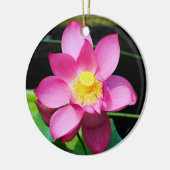 Hot-roze Lotus Flower Keramisch Ornament (Links)