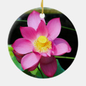 Hot-roze Lotus Flower Keramisch Ornament (Achterkant)