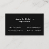 Hot-roze Lotus Flower Yoga Instructor Visitekaartje (Achterkant)