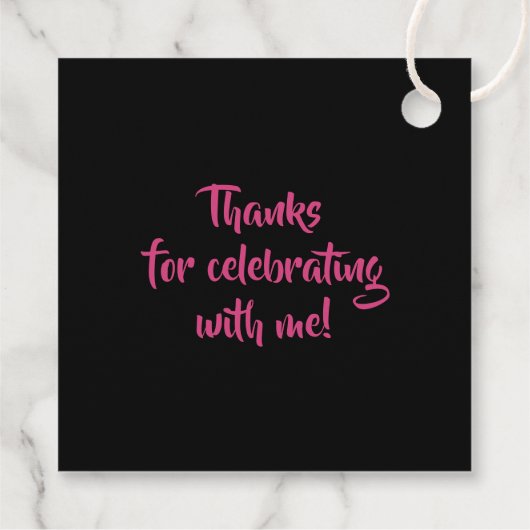 Hot roze luipaard 16e verjaardag gepersonaliseerd bedankjes labels (Achterkant)