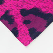 Hot-roze luipaard afdrukken Aangepaste naam bank Fleece Deken (Hoek)