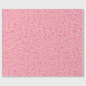 Hot-roze luipaard afdrukken cadeaupapier (Vlak)