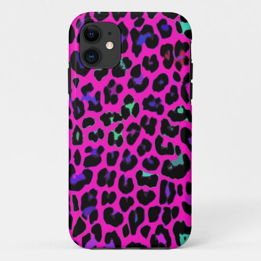 Hot-roze luipaard afdrukken Case-Mate iPhone case (Achterkant)