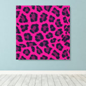 Hot-roze luipaard afdrukken dierlijk patroon (Insitu (Houten vloer))