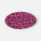 Hot-roze luipaard afdrukken papieren bordje (Gekanteld)