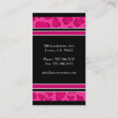 Hot-roze luipaard afdrukken | Visitekaartje (Achterkant)