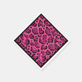 Hot-roze luipaard afdrukpapier servet (Hoek)
