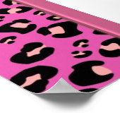 Hot-roze luipaard Baby shower banner Poster (Hoek)