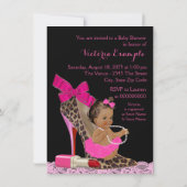 Hot roze luipaard hoge hak schoen etnisch Baby sho Kaart (Achterkant)