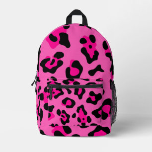 Hot roze luipaard print dier cheetah patroon bedrukte rugzak