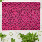 Hot-roze luipaard printhanddoek* theedoek (Gevouwen)