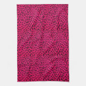Hot-roze luipaard printhanddoek* theedoek (Verticaal)