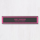 Hot-roze Magenta Company Business Deuren Name Bord Deurbordje (Voorkant)