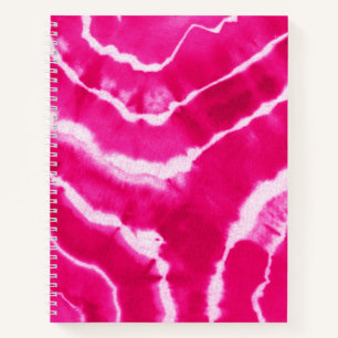 Hot-roze magenta Fuchsia Cool Tie Waterverf Notitieboek