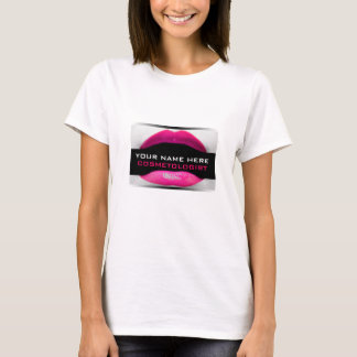 Hot-roze make-up artistieke T-shirts