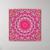 Hot Roze Mandala – Premium Omwikkeld Canvas Strali Afdruk (Voorkant)