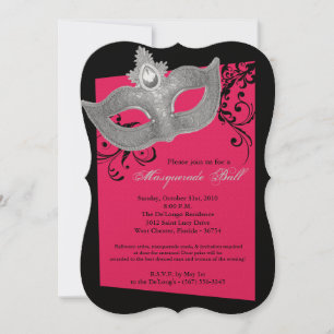 Hot-roze Masquerade ballmasker Costume Halloween Kaart