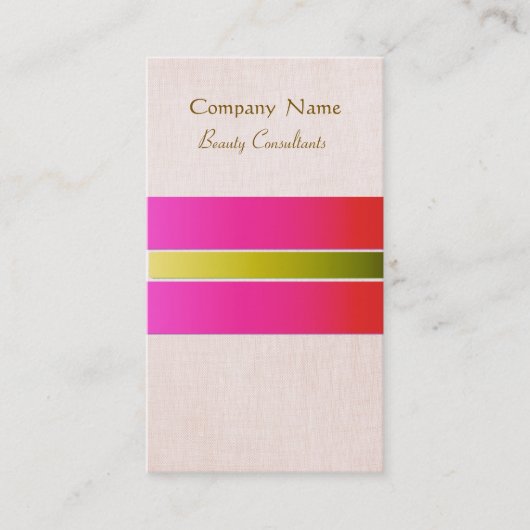 Hot-roze meisje en vrouwelijke schoonheidsconsulta visitekaartje (Voorkant)