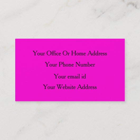 Hot roze meisje kalligrafie event planner trendy visitekaartje (Achterkant)