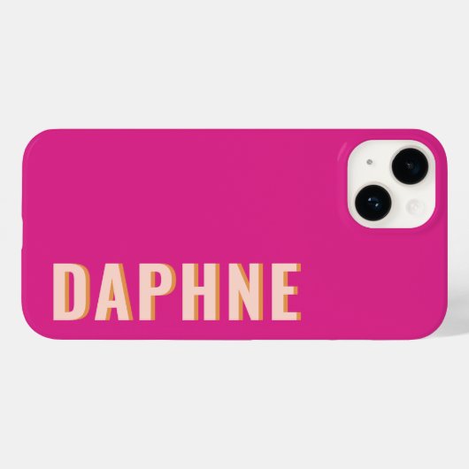 Hot roze meisje retro Case-Mate iPhone case (Achterkant (horizontaal))