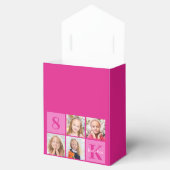 Hot roze meisjes foto aangepaste chique verjaardag bedankdoosjes (Geopend)