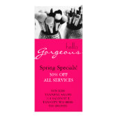 Hot-roze menu Kunstpenseel Salon Flyer (Voorkant)