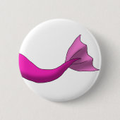 Hot-roze mermaid Tail Ronde Button 5,7 Cm (Voorkant)
