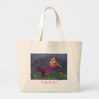 Hot-roze mermaid-tas grote tote bag