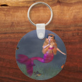 Hot-roze mermaïde Sleutelhanger (Voorkant)