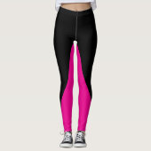 Hot-roze met aangepaste kleur leggings (Voorkant)