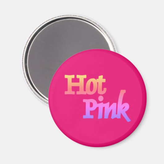 Hot-roze met naam magnet (Voorkant / Achterkant)