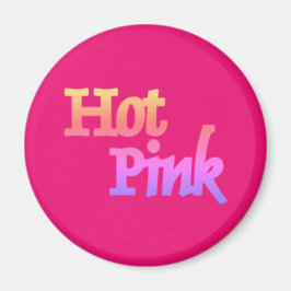 Hot-roze met naam magnet