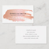 Hot Roze met witte rand roze geborsteld Visitekaartje (Voorkant / Achterkant)