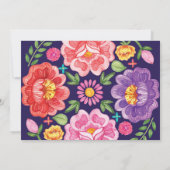 Hot Roze Mexicaanse Fiesta Bloemen Meisje Baby sho Kaart (Achterkant)