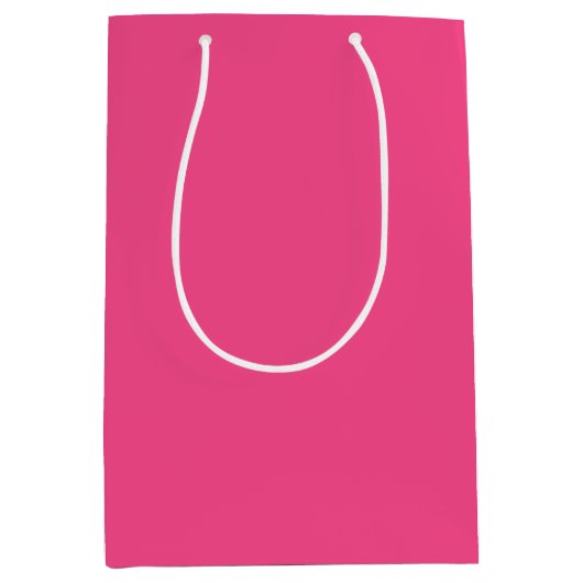 Hot-roze middelgrote Gift-tas Medium Cadeauzakje (Voorkant)
