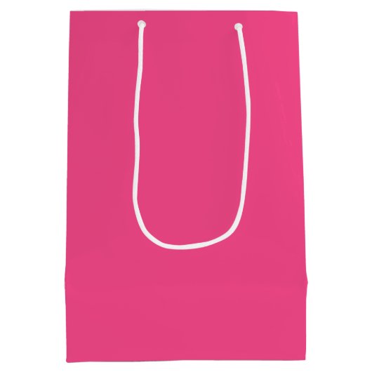 Hot-roze middelgrote Gift-tas Medium Cadeauzakje (Achterkant)