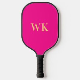 Hot roze minimale monogram Initialen Pickleball Paddle
