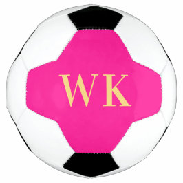 Hot roze minimale monogram Initialen Voetbal