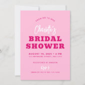 Hot-roze minimalistisch script modern Vrijgezellen Kaart (Voorkant)