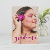 Hot-roze Modern Lady fotograaf Partij Kaart (Staand voorkant)