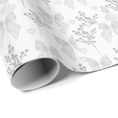 Hot-roze, moderne bruine kerstcadeaupapier cadeaupapier (Rol Hoek)
