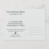 Hot-roze Moderne Diva Kantoor Uitnodiging Briefkaart (Achterkant)