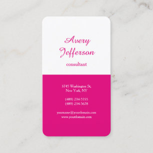 Hot-roze, moderne, minimale Professional Visitekaartje