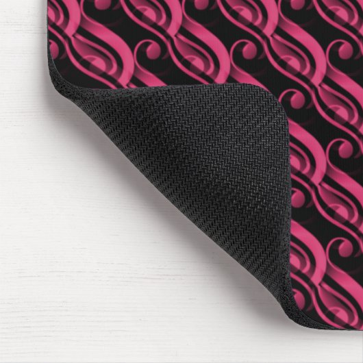 Hot-roze, moeiteloos Charm Mousepad Muismat (Hoek)
