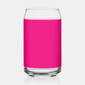 Hot Roze Monogram Initialen Naam Aangepaste Kleur  Blikvorm Glas (Achterkant)