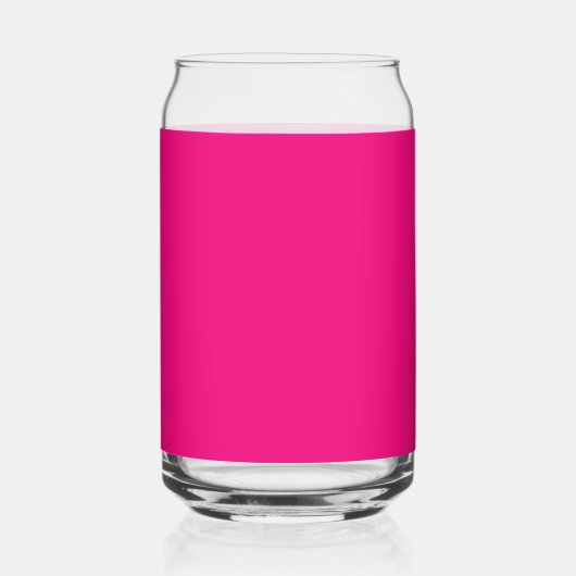 Hot Roze Monogram Initialen Naam Aangepaste Kleur  Blikvorm Glas (Achterkant)