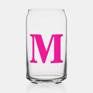 Hot Roze Monogram Initialen Naam Custom Gift Favor Blikvorm Glas