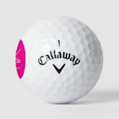 Hot roze monogram initialen naam vrouwen golfballen (Logo)